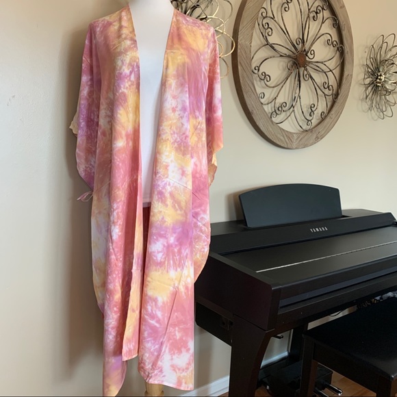 NWT TORRID Gorgeous Tie Dye Ruana - One Size - Swimsuit Cover Up - Picture 2 of 8